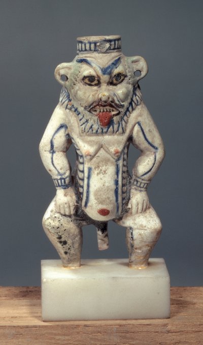 Kohl Pot, depicting the Egyptian household god Bes by Egyptian 18th Dynasty